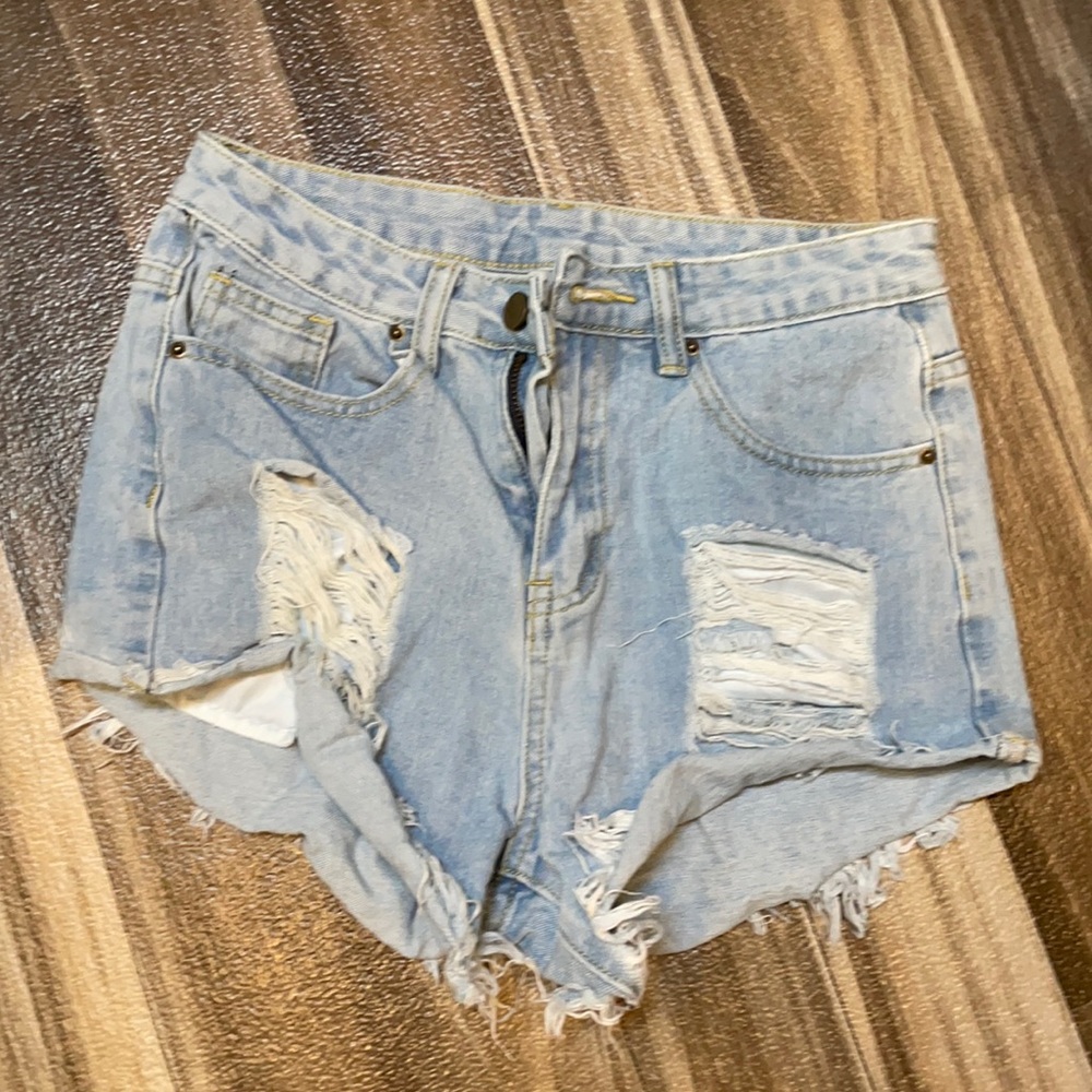 High rise women’s jean shorts